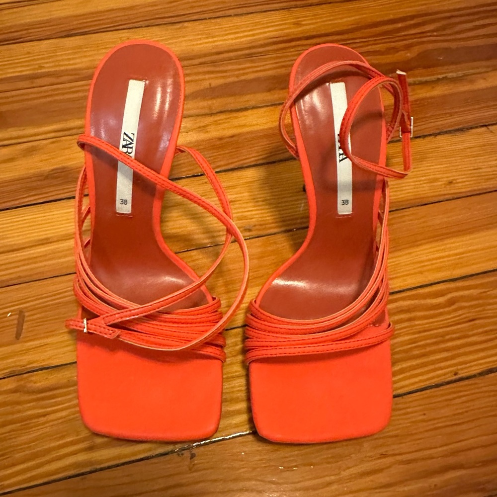 Zara Orange Heels